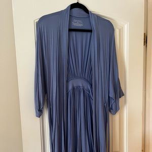 Soft comfortable blue robe